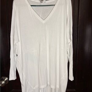 ASOS White V-Neck Tunic Top